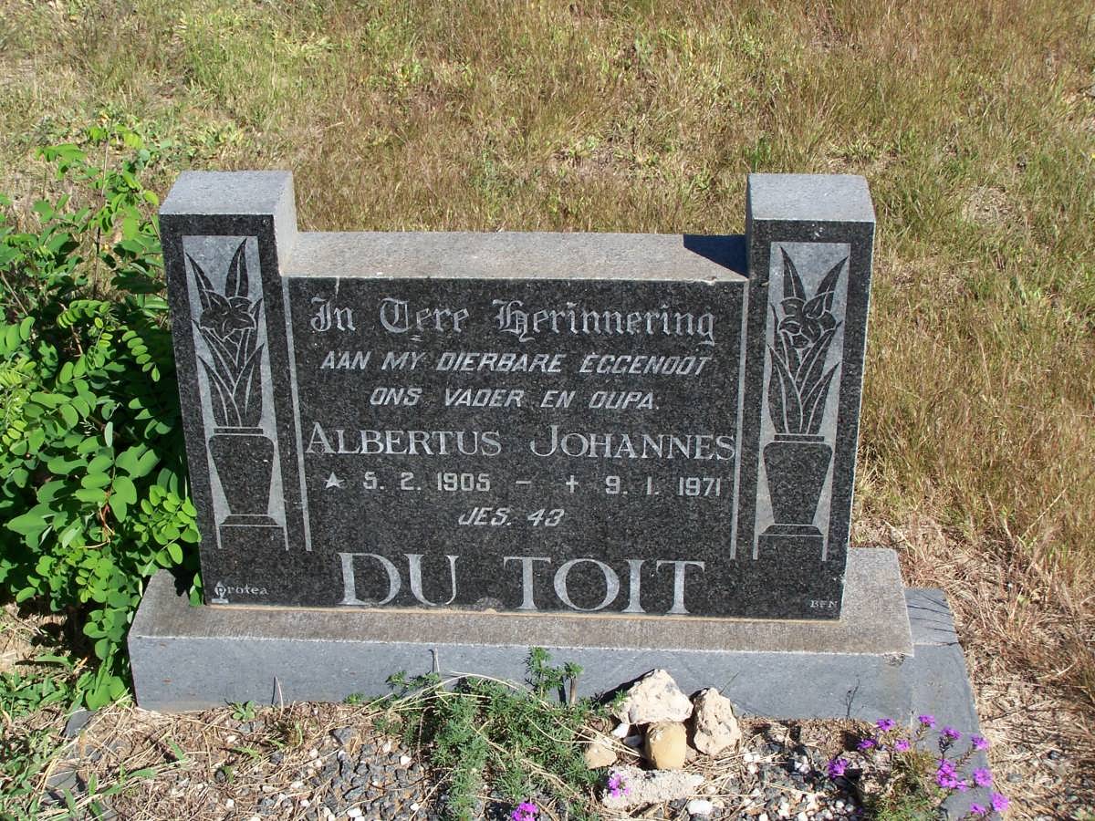 TOIT Albertus Johannes, du 1905-1971