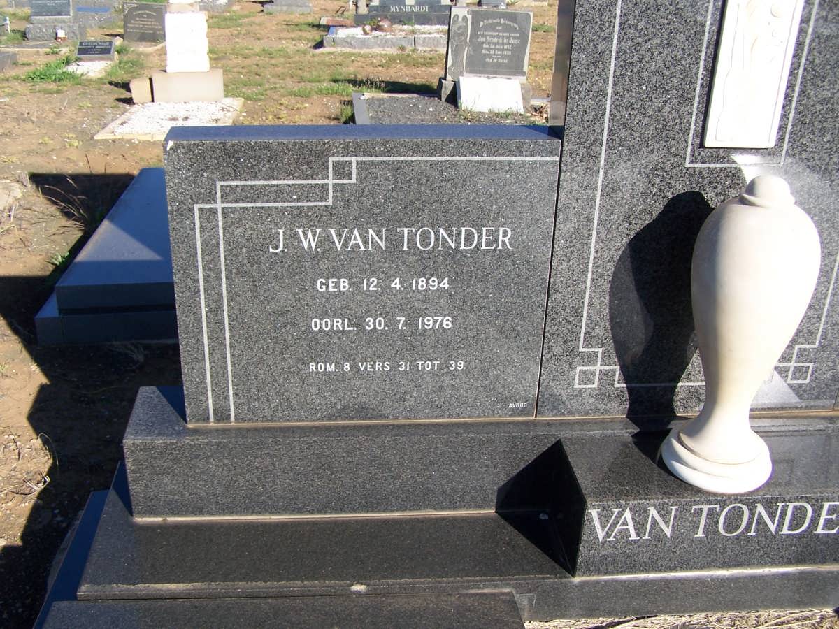 TONDER J.W., van 1894-1976