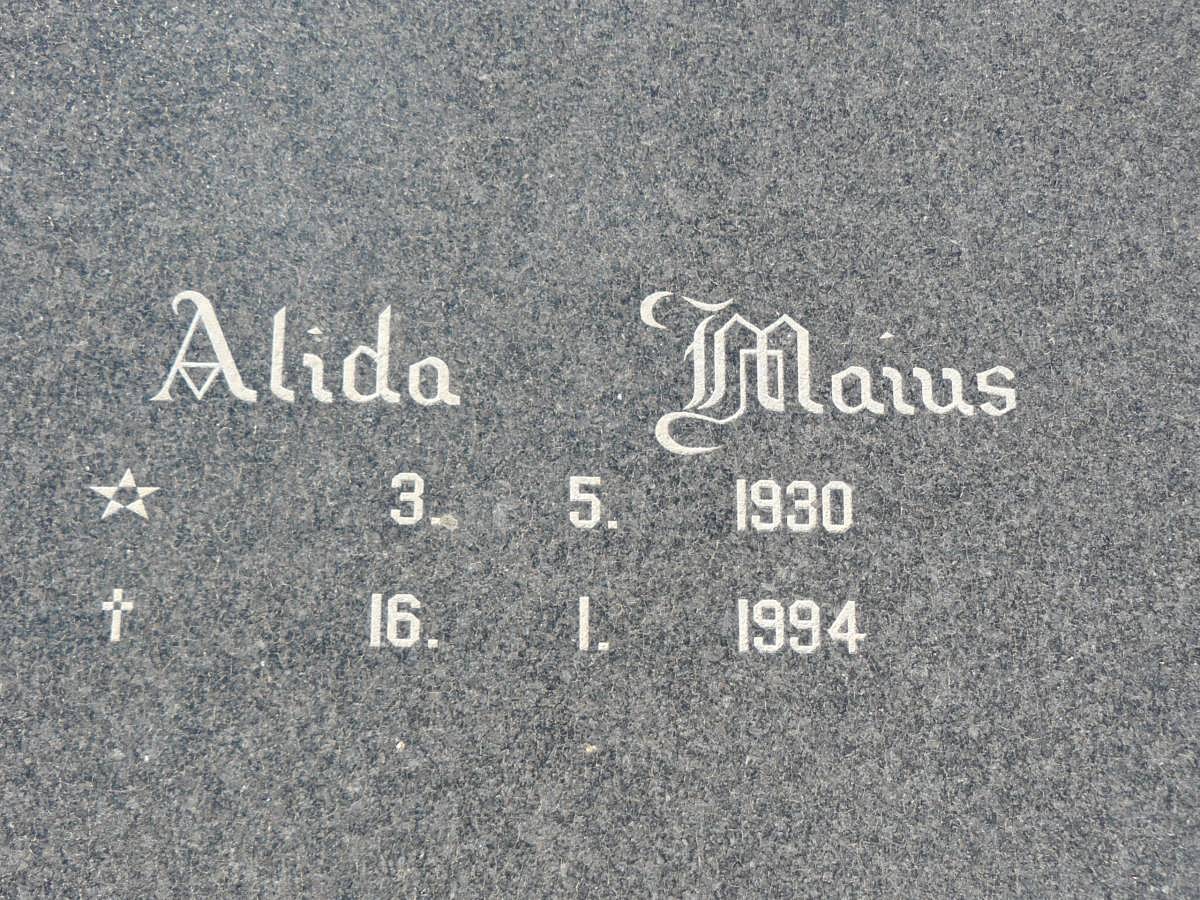 TOIT Alida Maius, du 1930-1994