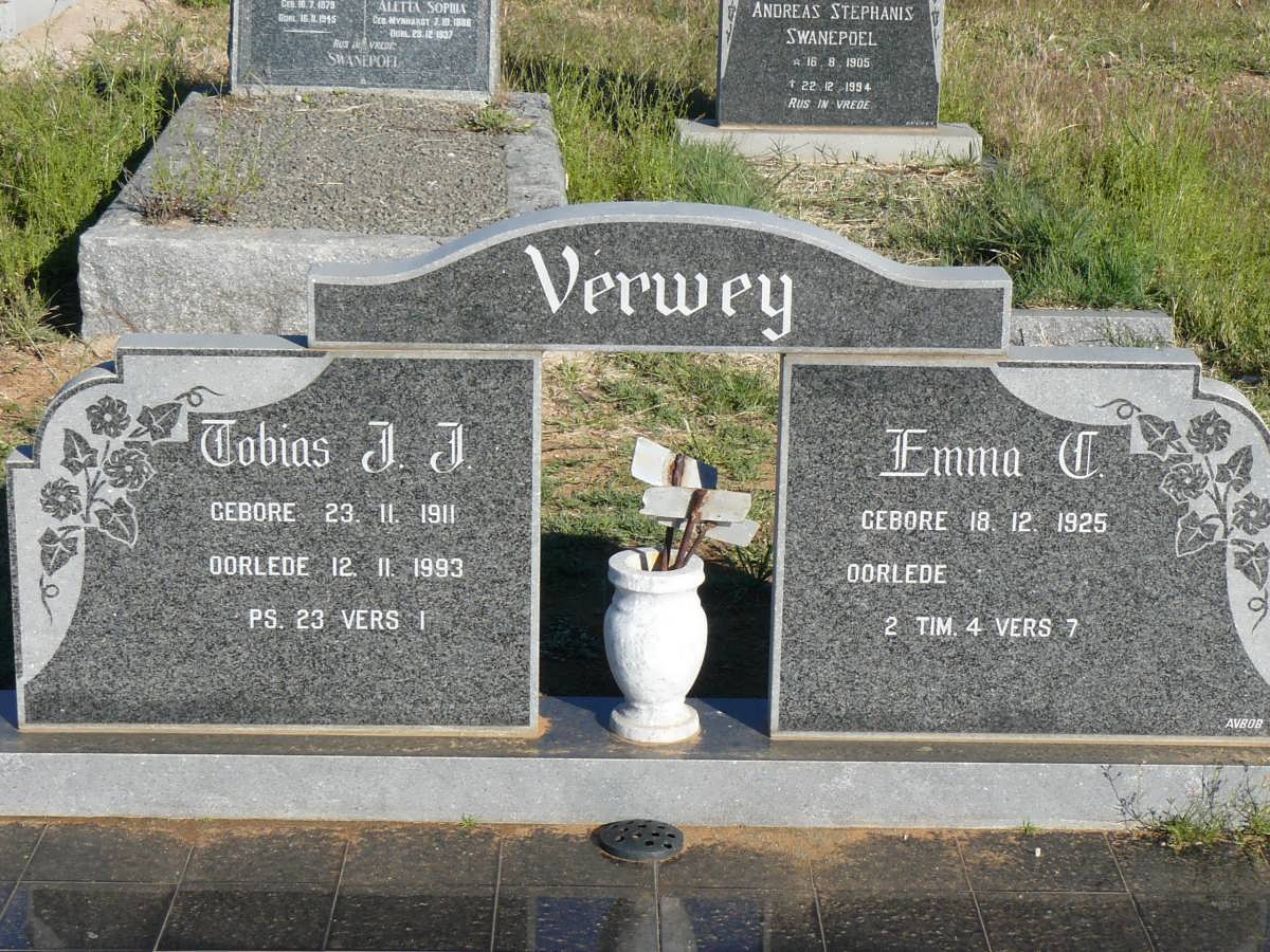 VERWEY Tobias J.J. 1911-1993 &amp; Emma C. 1925-