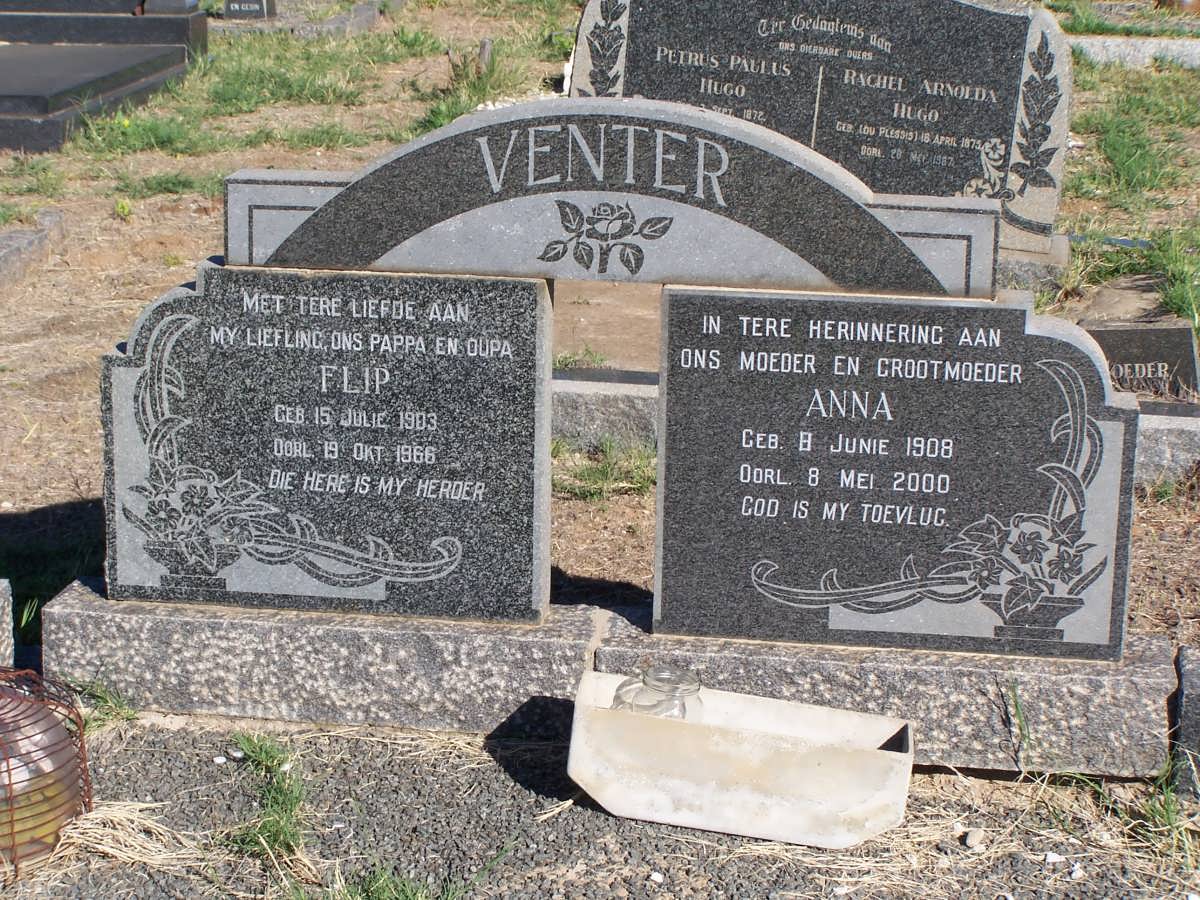 VENTER Flip 1903-1966 &amp; Anna 1908-2000