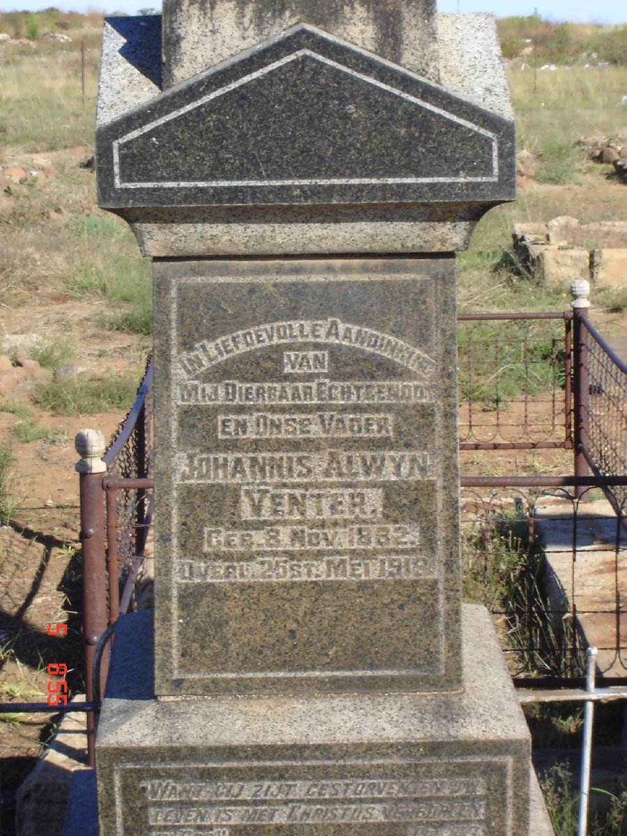 VENTER Johannis Alwyn 1882-1919