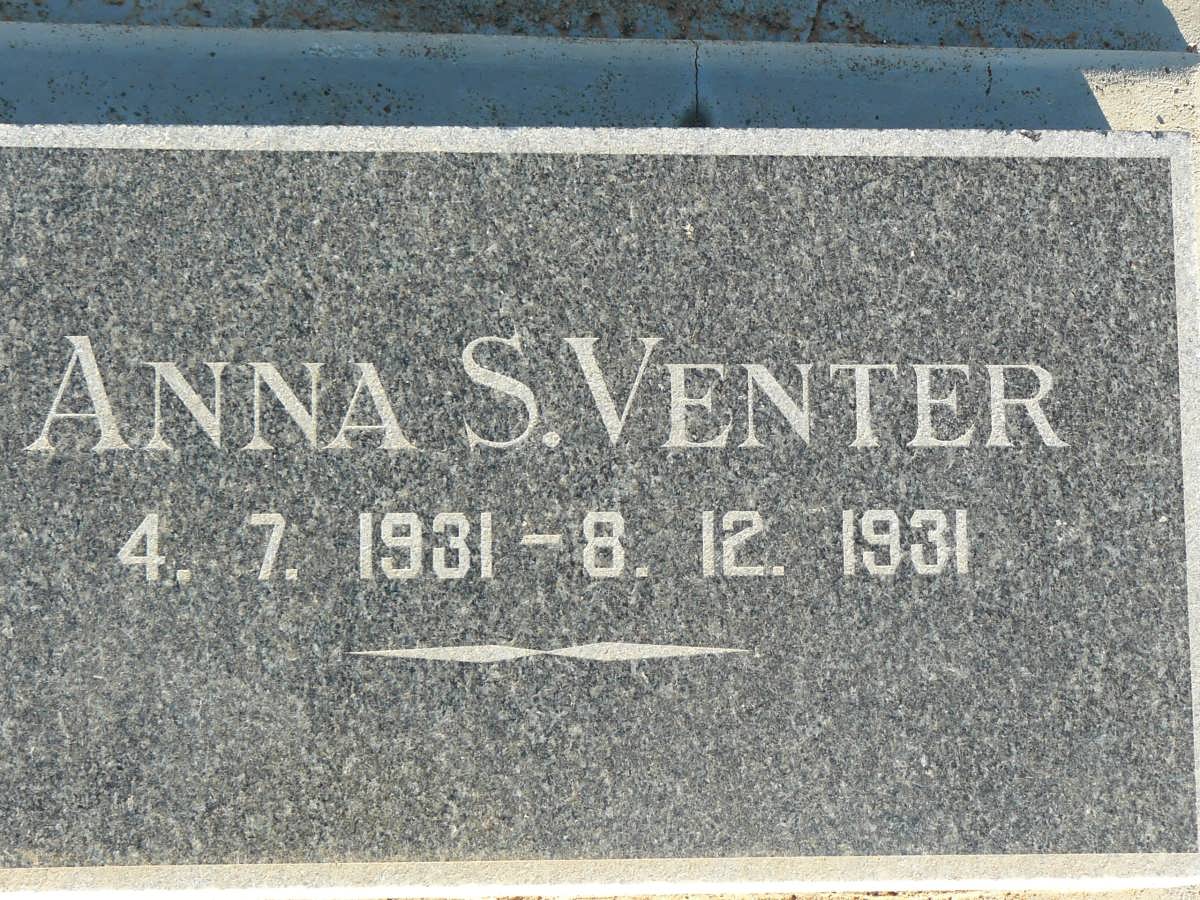 VENTER Anna S. 1931-1931
