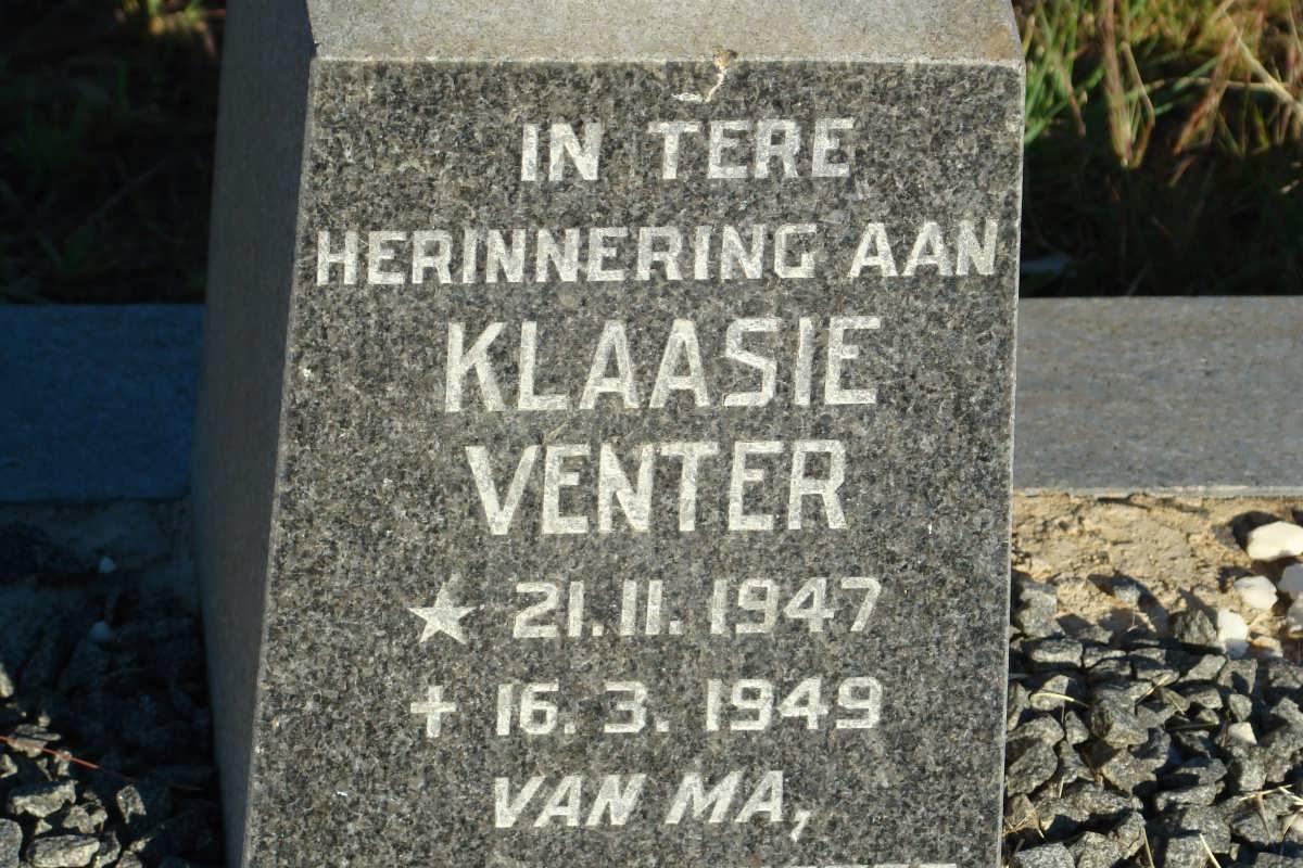 VENTER Klaasie 1947-1949