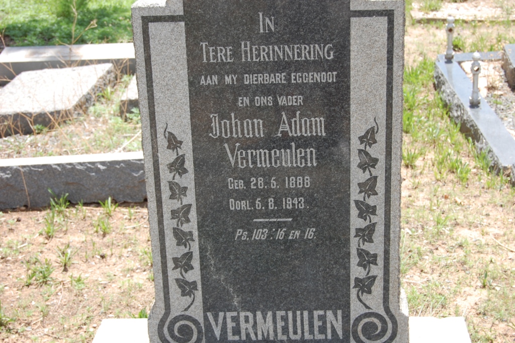 VERMEULEN Johan Adam 1888-1943