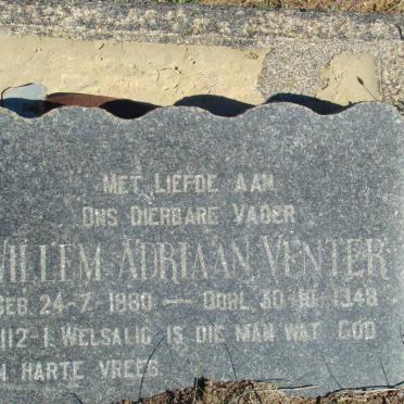 VENTER Willem Adriaan 1880-1948