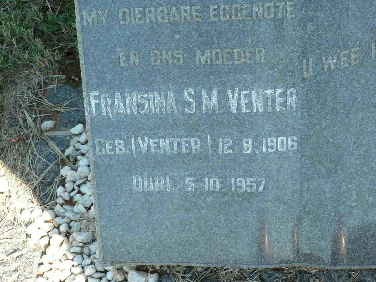 VENTER Fransina S.M. nee VENTER 1906-1957