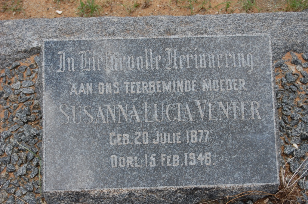 VENTER Susanna Lucia 1877-1948