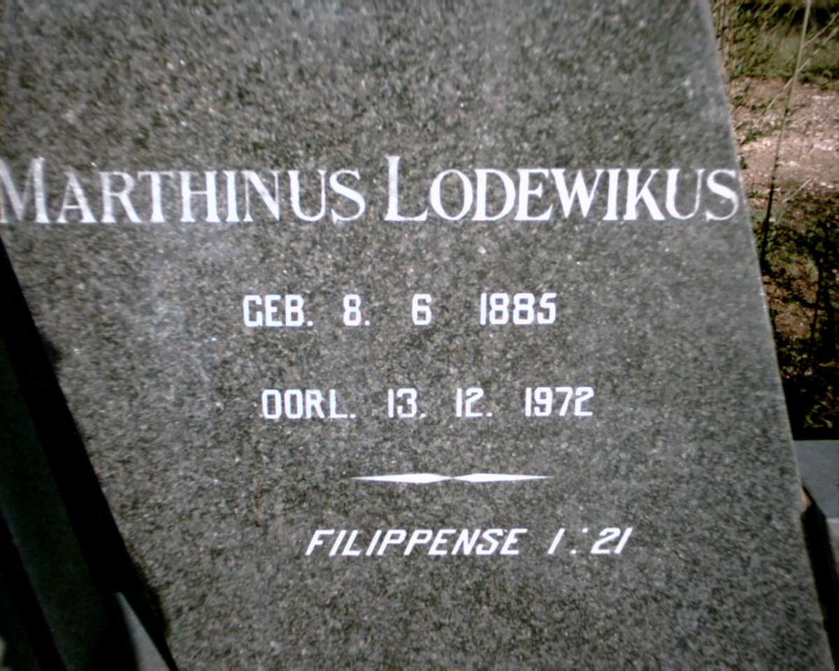 VORSTER Marthinus Lodewikus 1885-1972