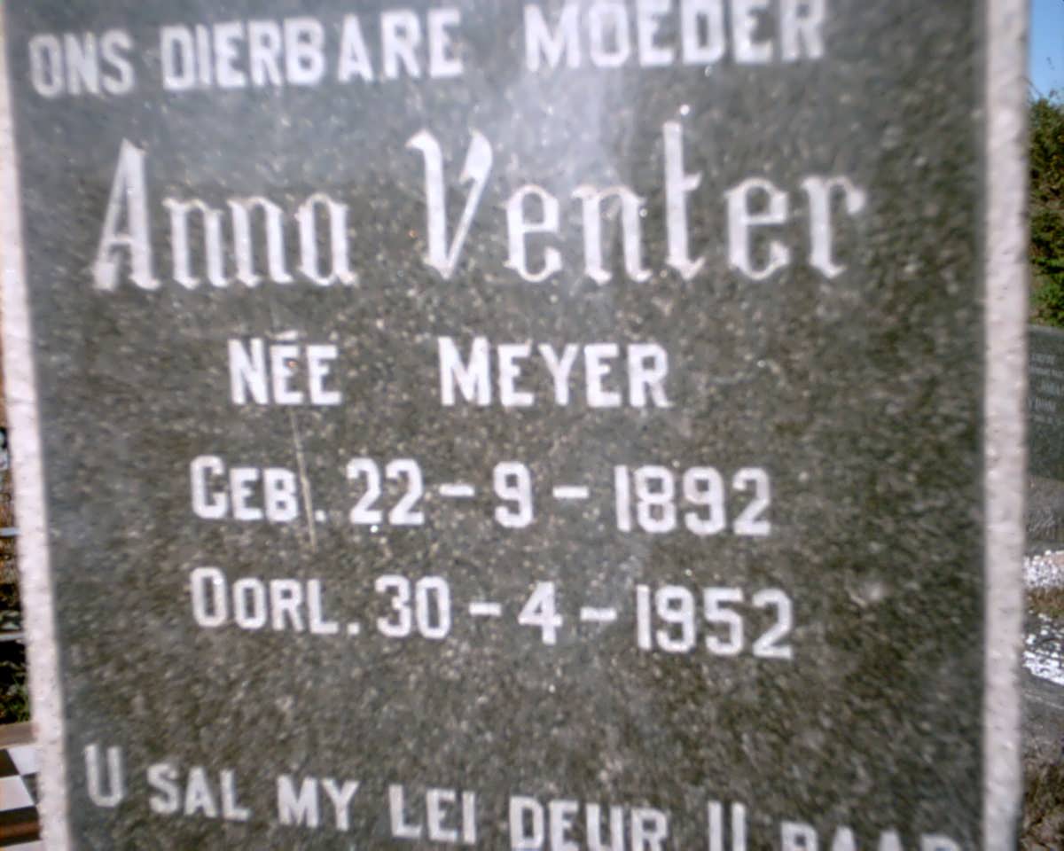 VENTER Anna MEYER 1892-1952