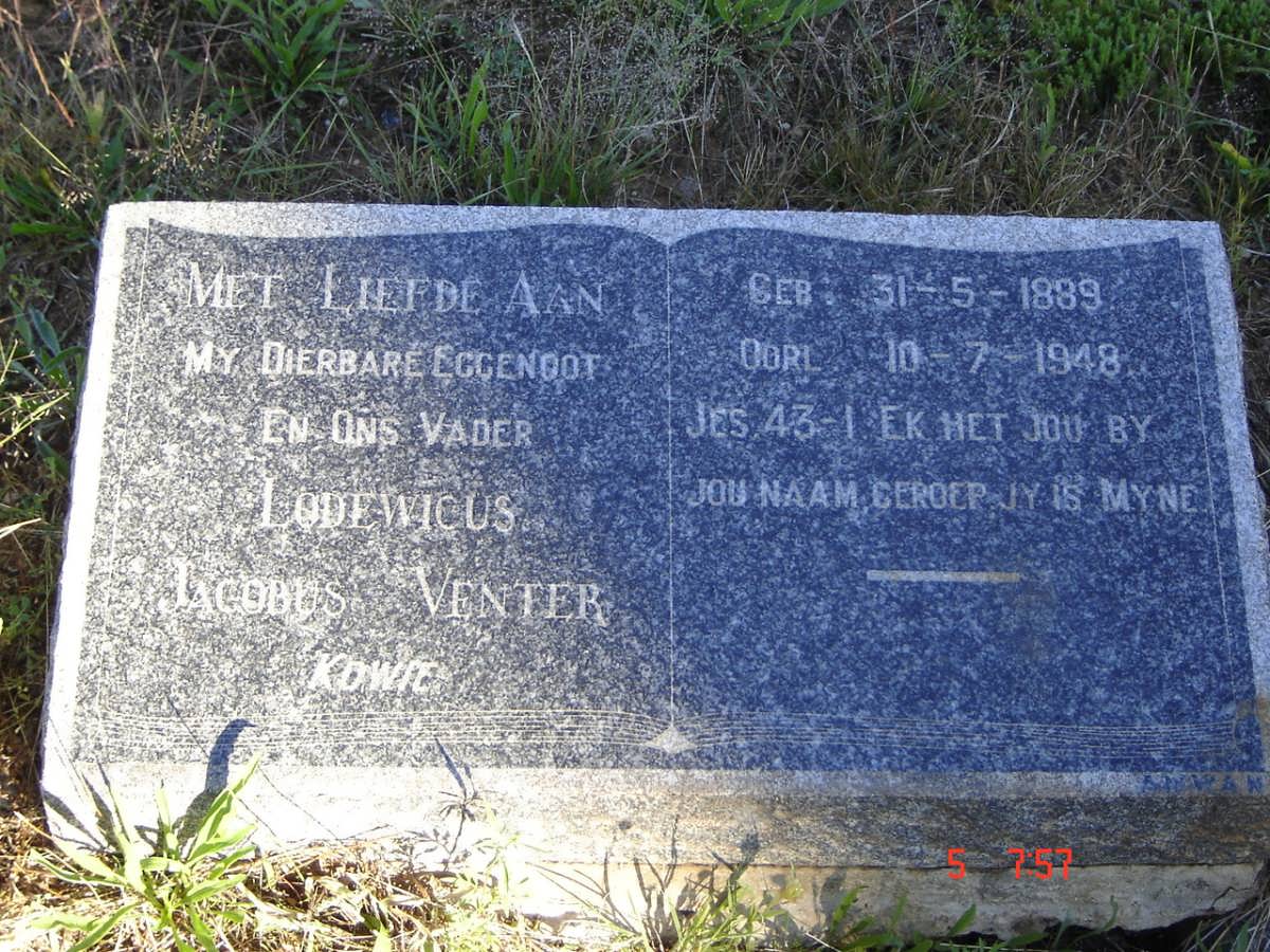 VENTER Lodewicus Jacobus 1889-1948