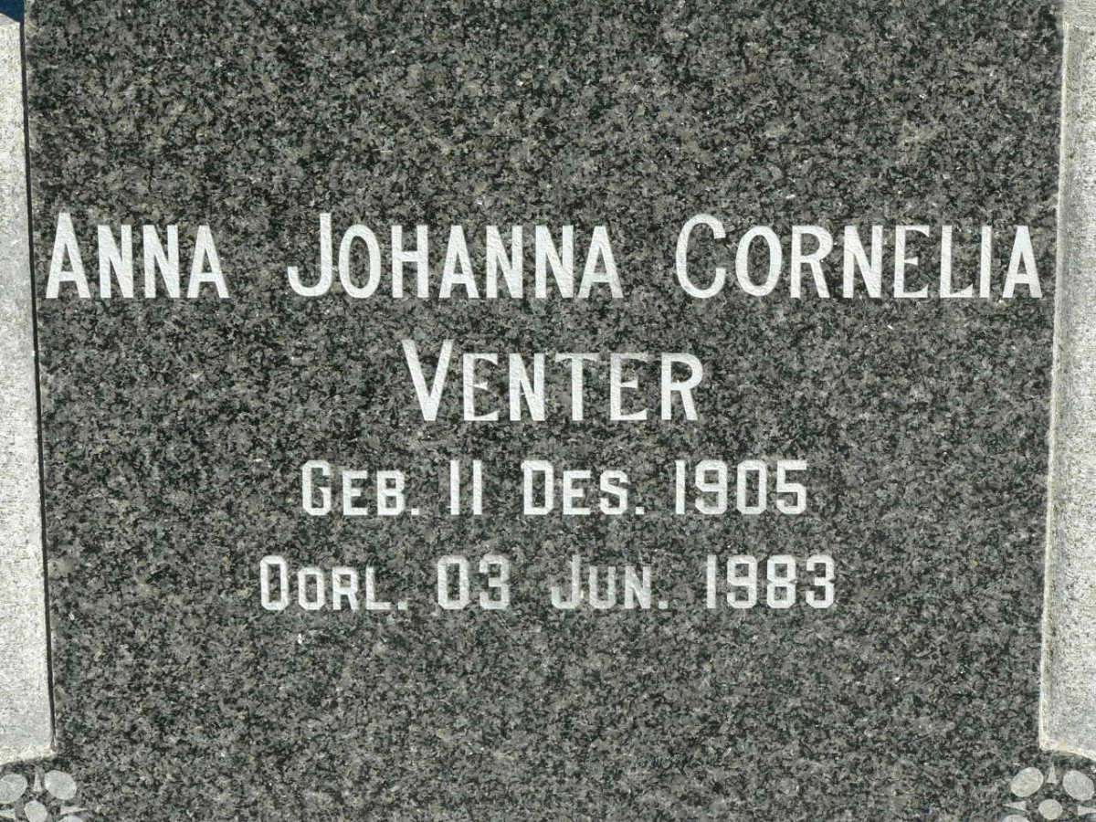 VENTER Anna Johanna Cornelia 1905-1983