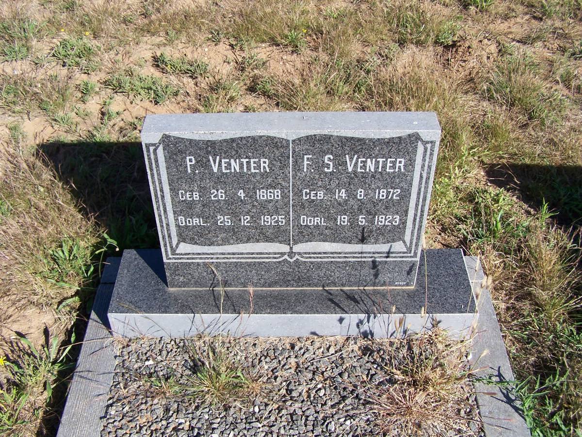 VENTER P. 1868-1925 &amp; F.S. 1872-1923