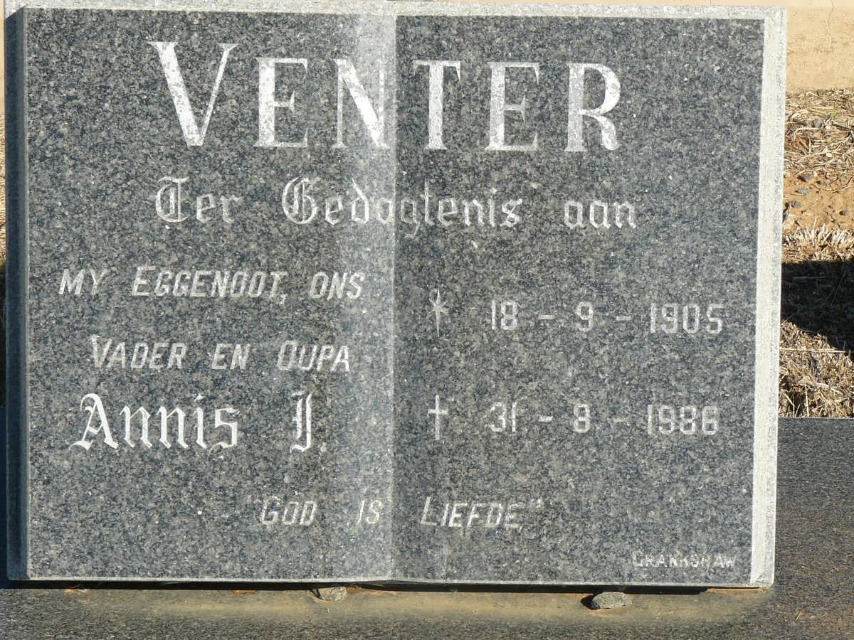 VENTER Annis J. 1905-1986