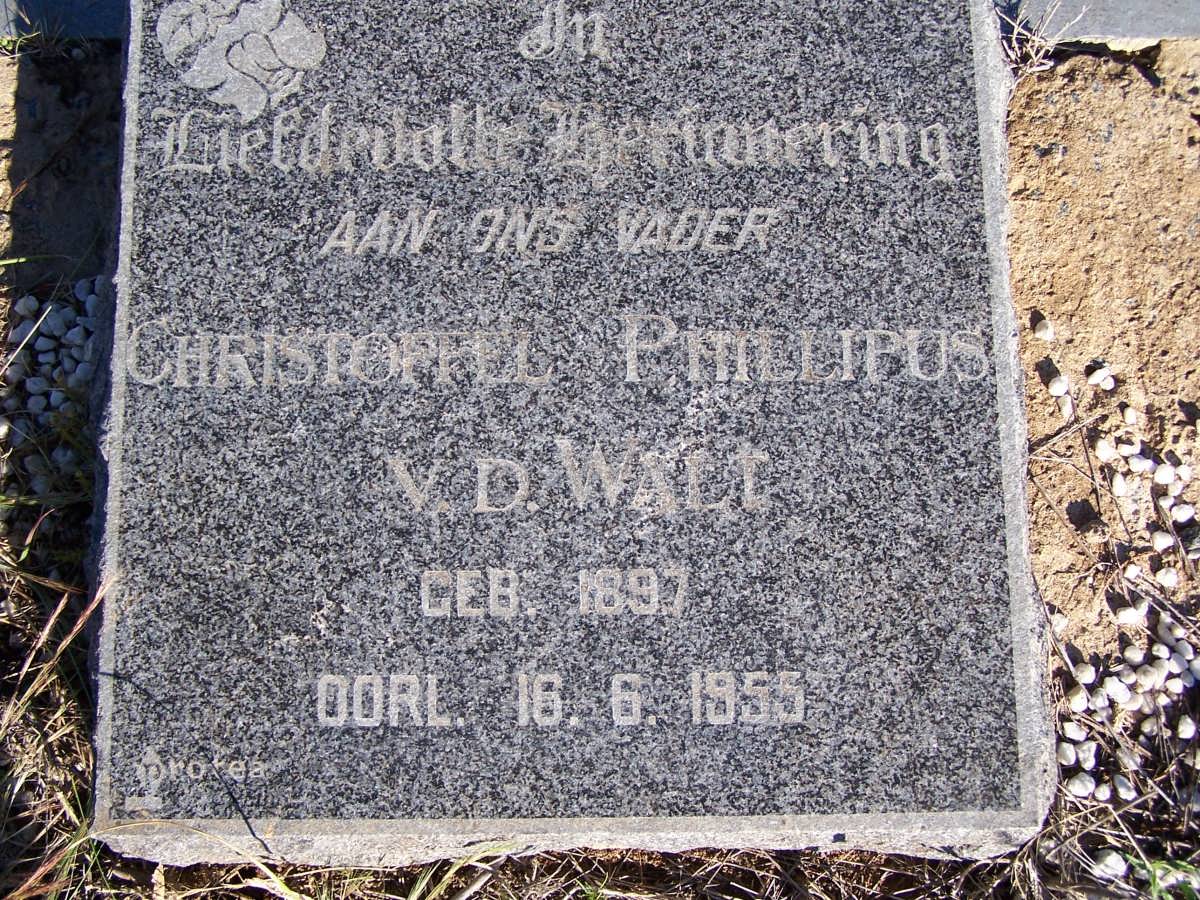 WALT Christoffel Phillipus, v.d. 1897-1955