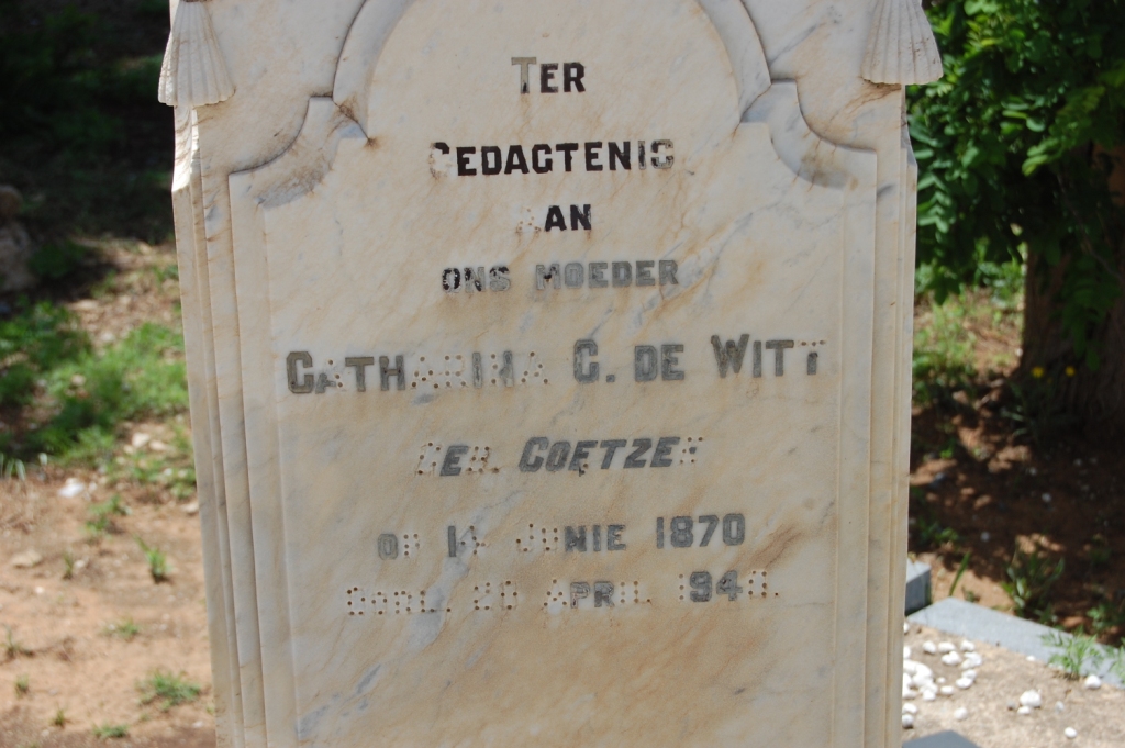 WITT Catharina C., de 1870-1940