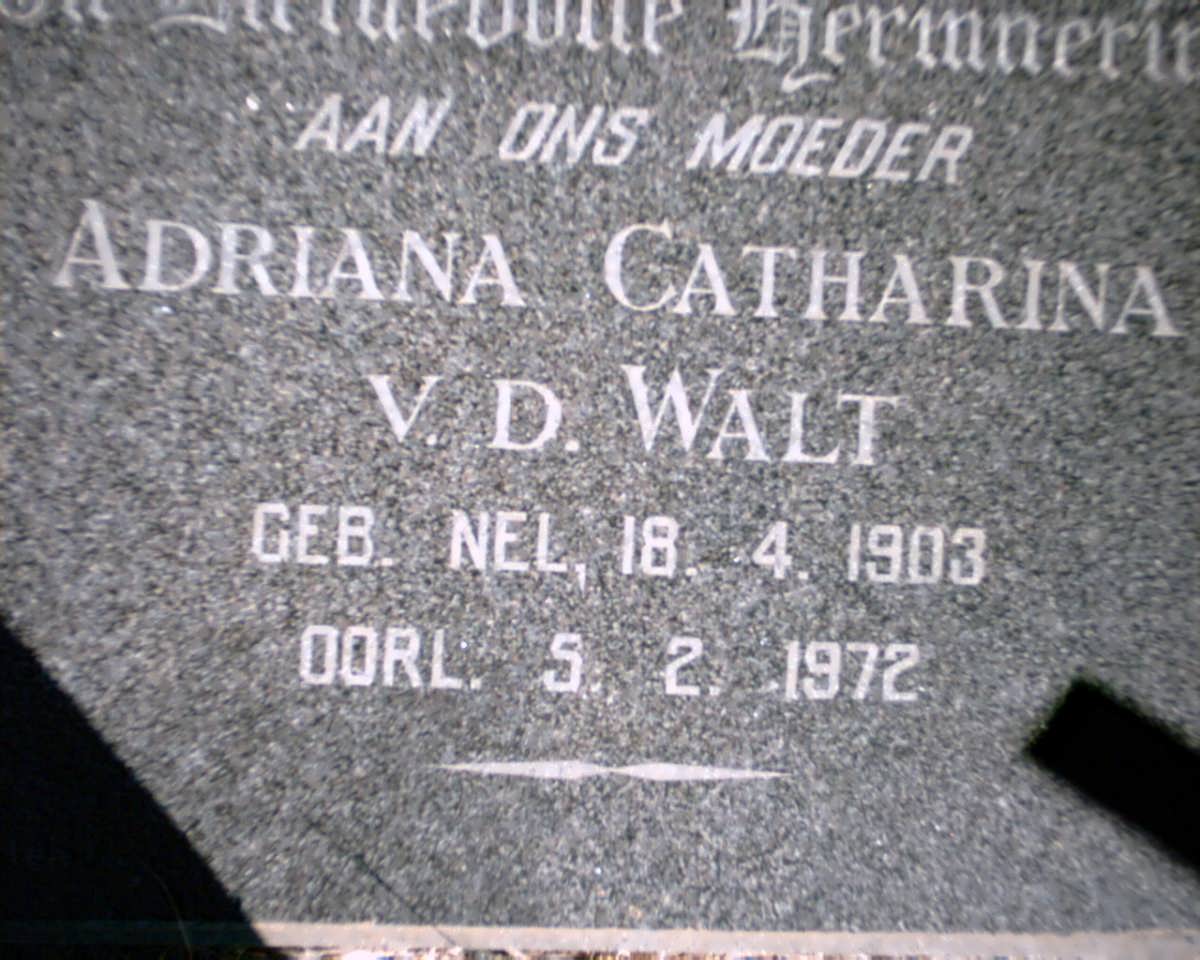WALT Adriana Catharina, v.d. 1903-1972