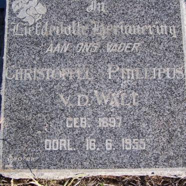 WALT Christoffel Phillipus, v.d. 1897-1955