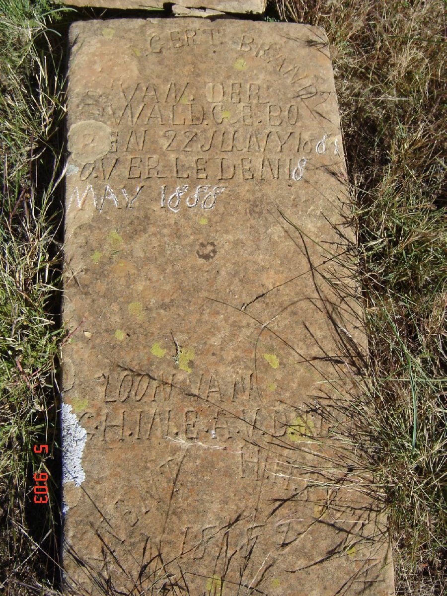 WALD Gert Brand, van der 1881-1888