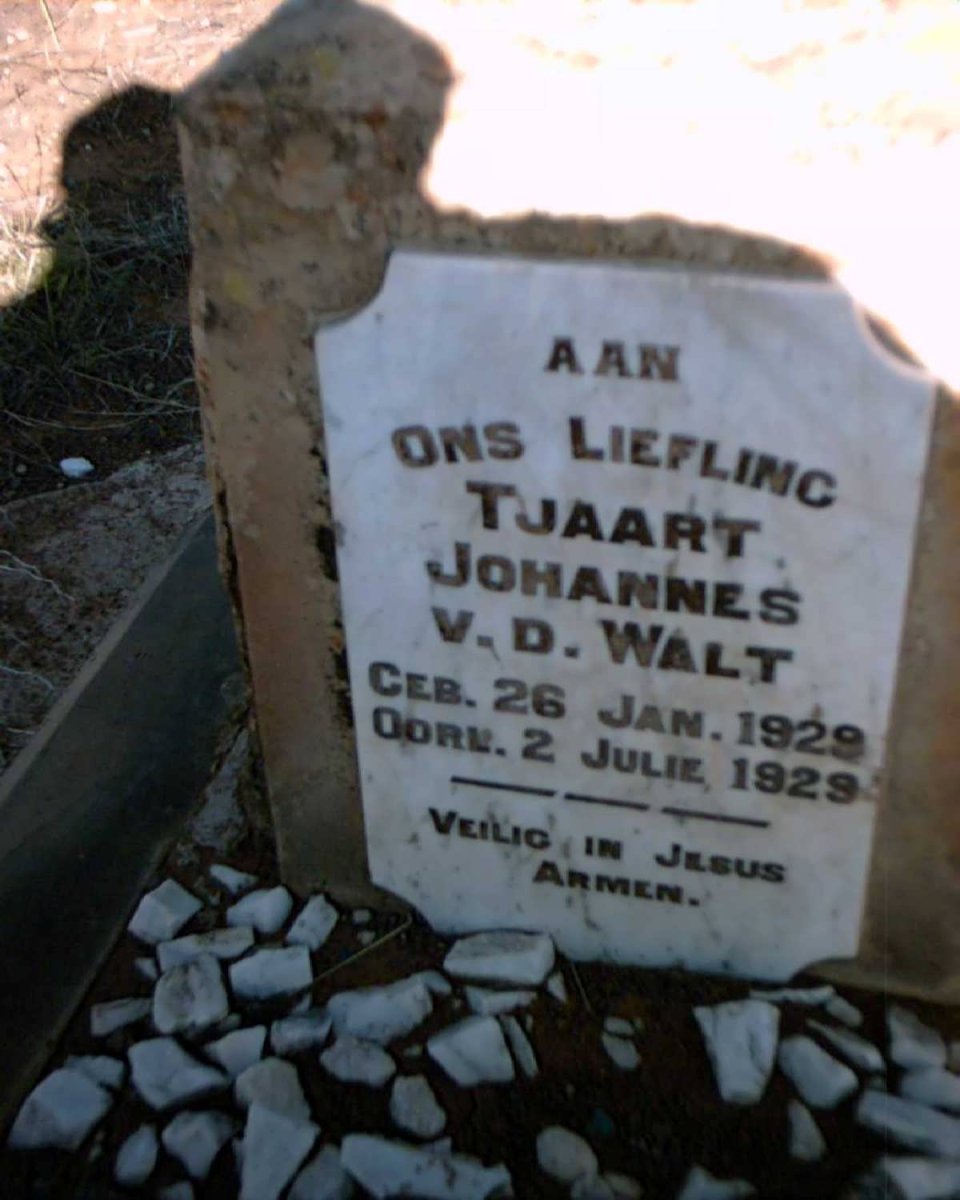 WALT Tjaart Johannes, v.d. 1929-1929