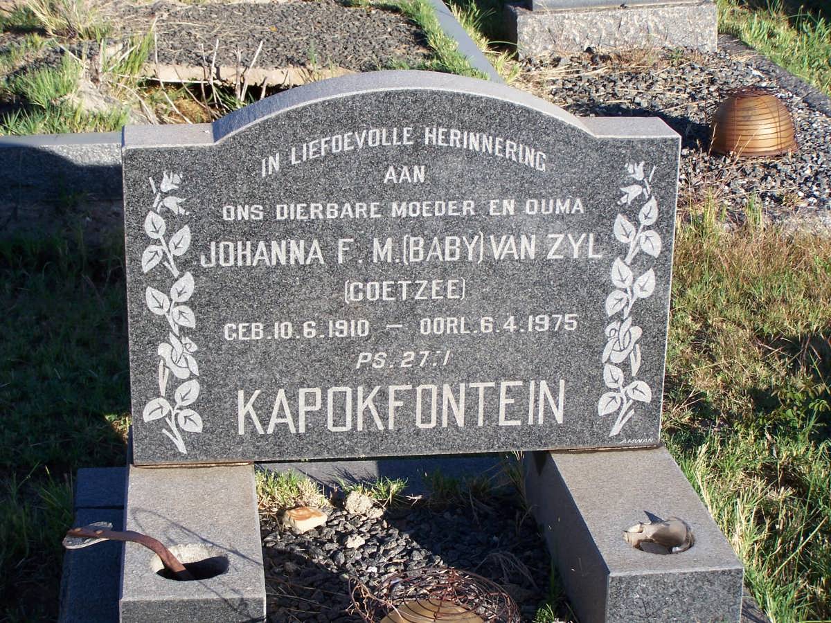 ZYL Johanna F.M. nee COETZEE 1910-1975