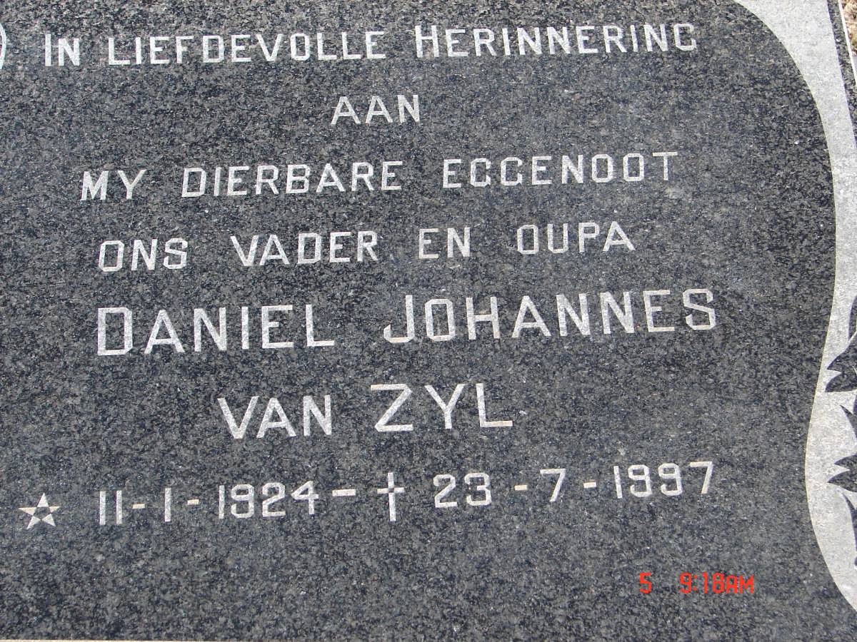 ZYL Daniel Johannes, van 1924-1997