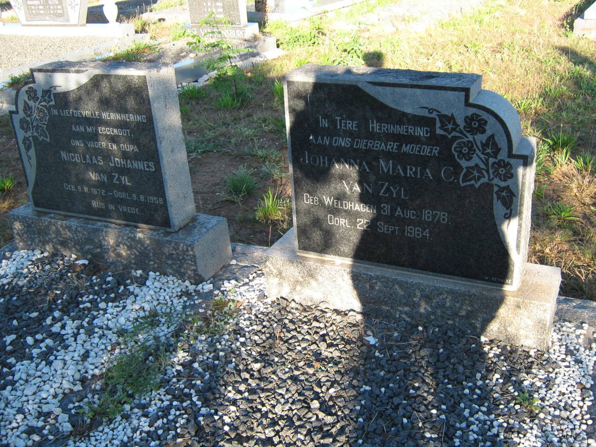 ZYL Nicolaas Johannes, van 1872-1958 &amp; Johanna Maria WELDHAGEN 1878-1964
