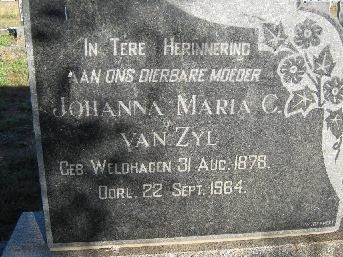 ZYL Johanna Maria, van nee WELDHAGEN 1878-1964