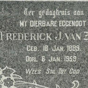 ZYL Frederick J., van 1889-1959