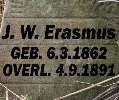 ERASMUS J.W. 1862-1891