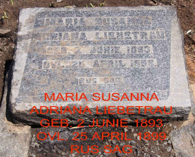 LIEBETRAŰ Maria Susanna Adriana 1893-1899