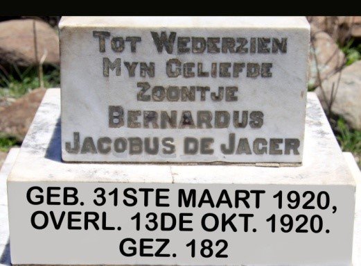 JAGER Bernardus Jacobus, de 1920-1920