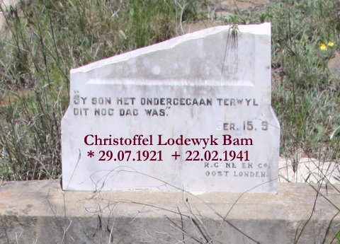 BAM Christoffel Lodewyk 1921-1941