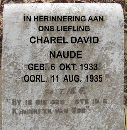 NAUDE Charel David 1933-1935