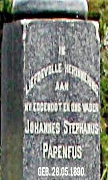 PAPENFUS Johannes Stephanus 1890-1937