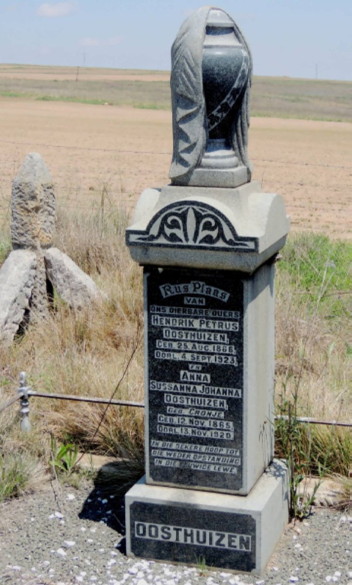 OOSTHUIZEN Hendrik Petrus 1866-1923 &amp; Anna Sussanna Johanna CRONJE 1865-1920