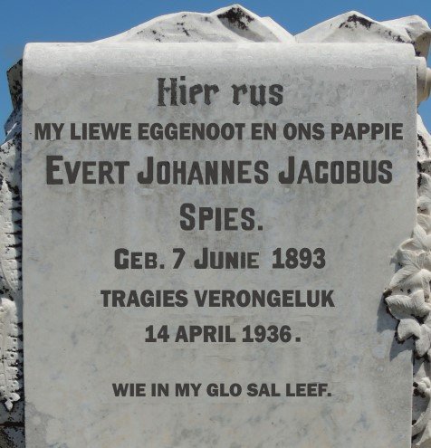 SPIES Evert Johannes Jacobus 1893-1936