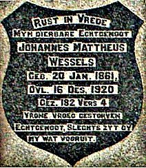 WESSELS Johannes Mattheus 1861-1920