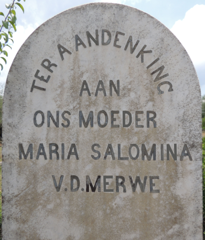 MERWE Maria Salomina, v.d.