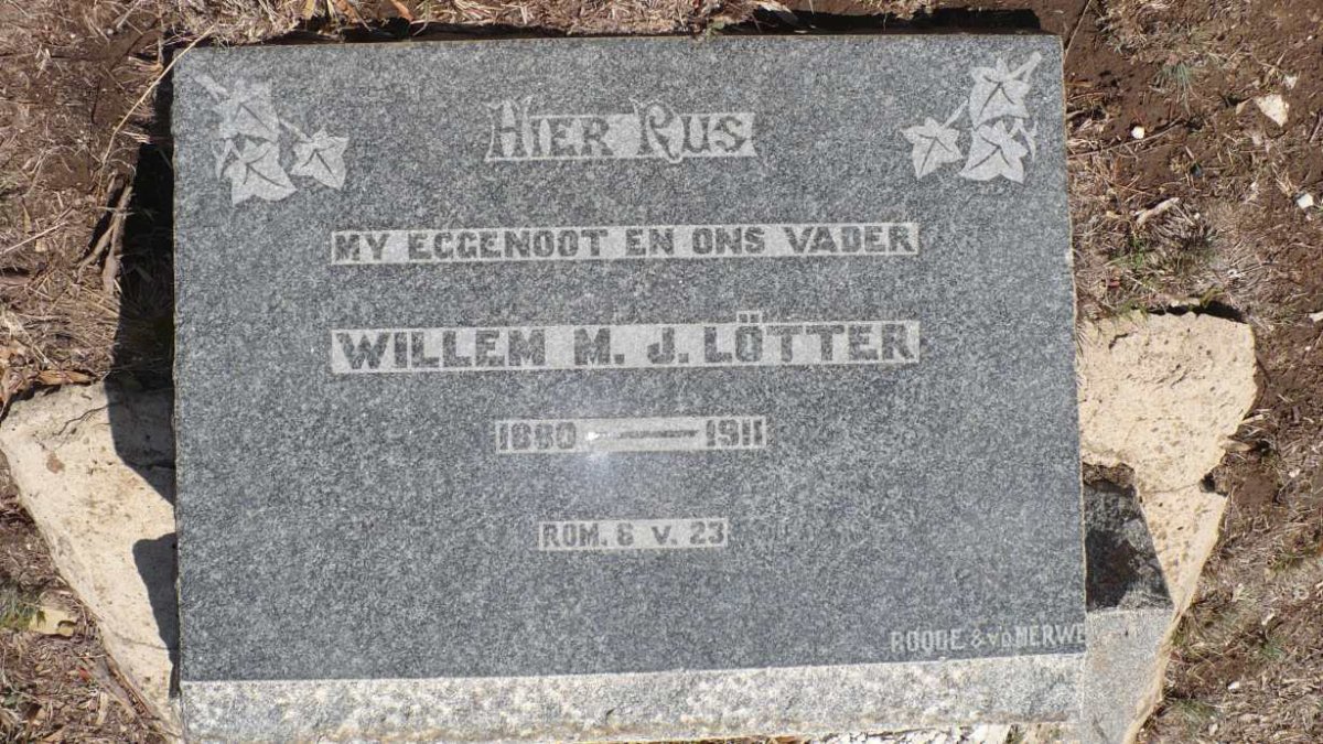 LÖTTER Willem M.J. 1880-1911