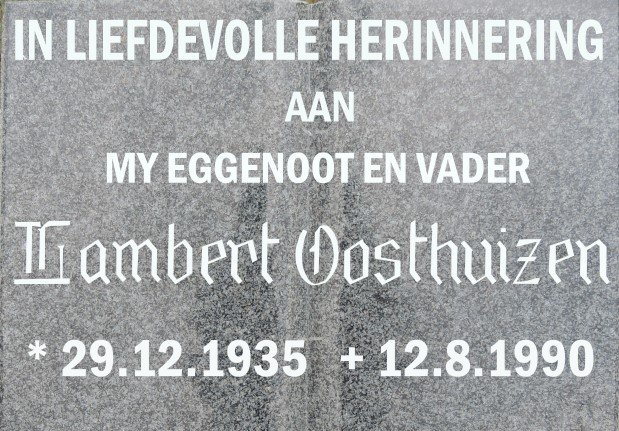 OOSTHUIZEN Lambert 1935-1990