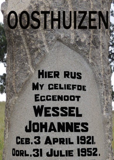 OOSTHUIZEN Wessel Johannes 1921-1952