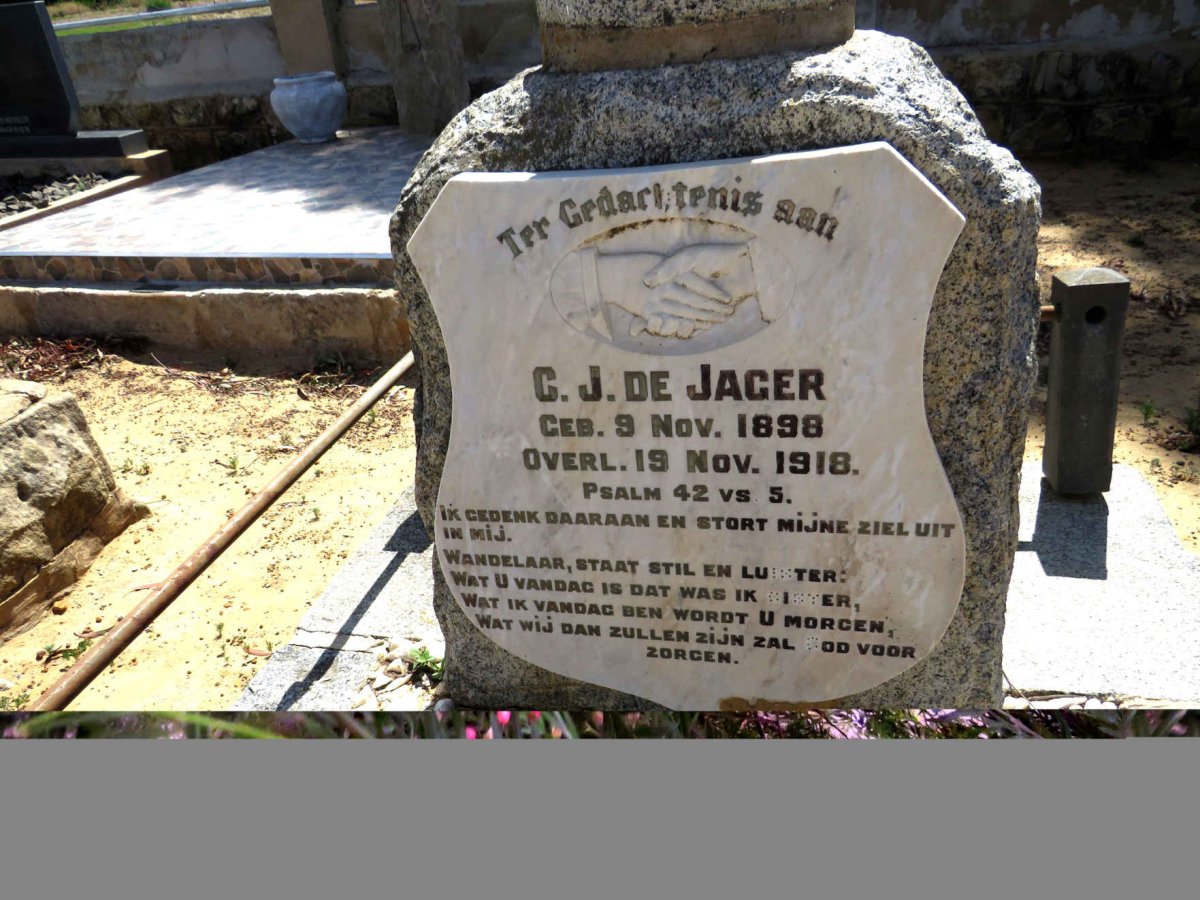 JAGER C.J., de 1898-1918 _2