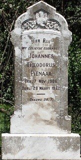 PIENAAR Johannes Theodorus 1906-1927