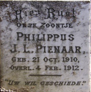 PIENAAR Philippus J.L. 1910-1912