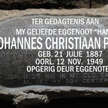PIENAAR Johannes Christiaan 1887-1949