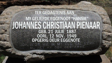 PIENAAR Johannes Christiaan 1887-1949