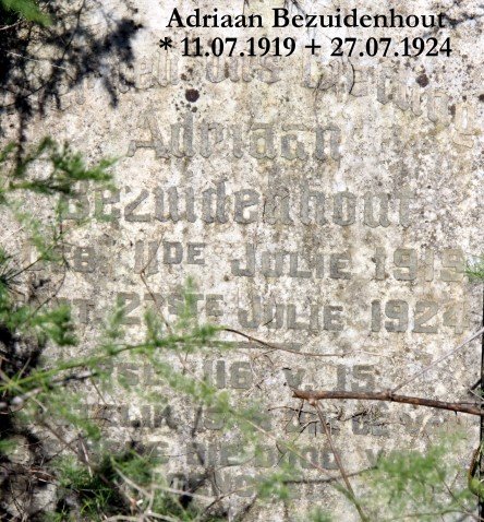 BEZUIDENHOUT Adriaan 1919-1924