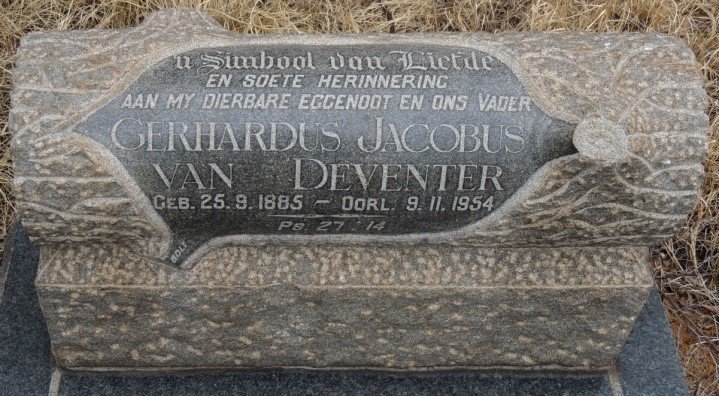 DEVENTER Gerhardus Jacobus, van 1885-1954