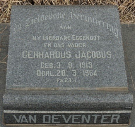 DEVENTER Gerhardus Jacobus, van 1913-1964